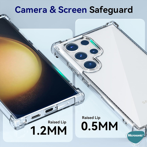 Microsonic Samsung Galaxy S24 Ultra Kılıf Shock Absorbing Şeffaf