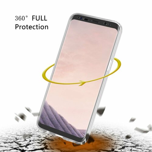 Microsonic Samsung Galaxy S8 Plus Kılıf 6 tarafı tam full koruma 360 Clear Soft Şeffaf