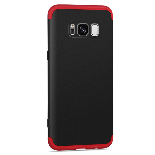 Microsonic Samsung Galaxy S8 Plus Kılıf Double Dip 360 Protective Siyah Kırmızı