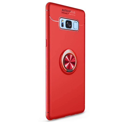 Microsonic Samsung Galaxy S8 Plus Kılıf Kickstand Ring Holder Kırmızı