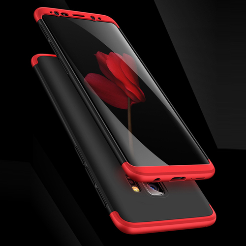 Microsonic Samsung Galaxy S9 Plus Kılıf Double Dip 360 Protective Siyah Kırmızı