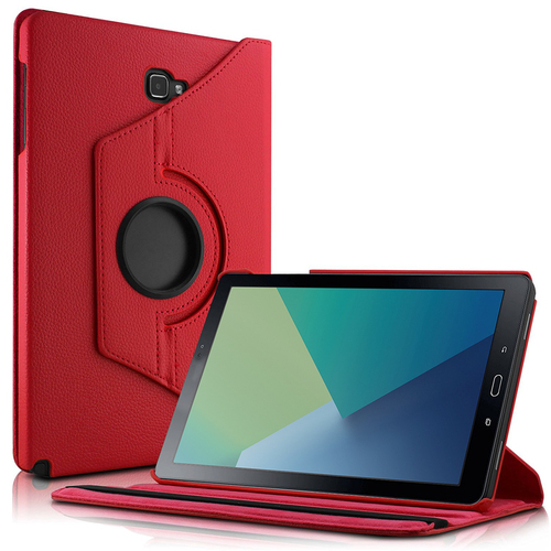 Microsonic Samsung Galaxy Tab A 10.1'' P580 Kılıf 360 Rotating Stand Deri Kırmızı