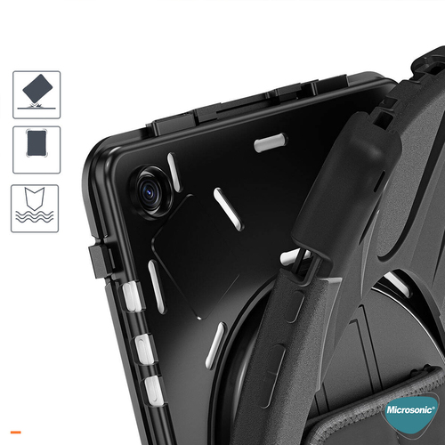 Microsonic Samsung Galaxy Tab A9 Plus Kılıf Heavy Defender Siyah