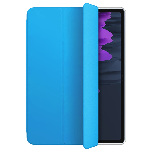 Microsonic Samsung Galaxy Tab S7 Plus T970 Kılıf Slim Translucent Back Smart Cover Mavi