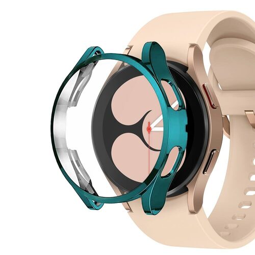 Microsonic Samsung Galaxy Watch 4 44mm Kılıf 360 Full Round Soft Silicone Koyu Yeşil