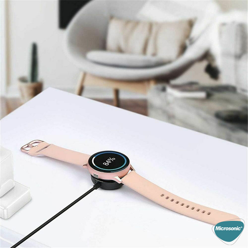 Microsonic Samsung Galaxy Watch 4 44mm Manyetik Type-C Şarj Kablosu Siyah