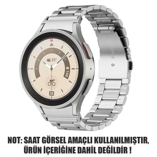 Microsonic Samsung Galaxy Watch 4 Classic 42mm Solid Steel Kordon Gümüş