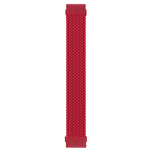 Microsonic Samsung Galaxy Watch 5 40mm Kordon, (Medium Size, 155mm) Braided Solo Loop Band Kırmızı