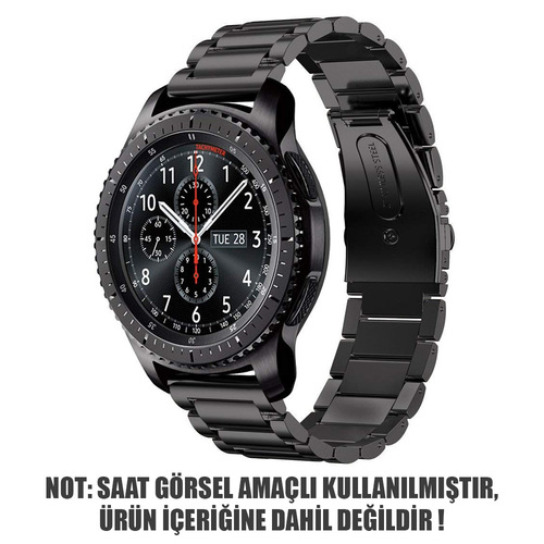Microsonic Samsung Galaxy Watch 5 Pro 45mm Metal Stainless Steel Kordon Siyah
