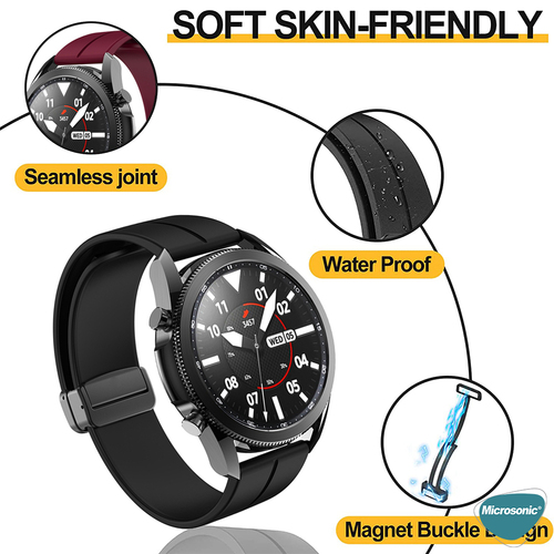Microsonic Samsung Galaxy Watch Active Kordon Ribbon Line Koyu Gri