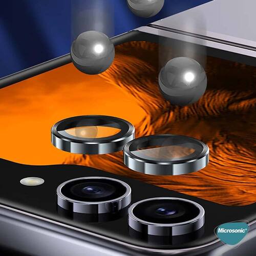Microsonic Samsung Galaxy Z Flip 5 Tekli Kamera Lens Koruma Camı Gümüş