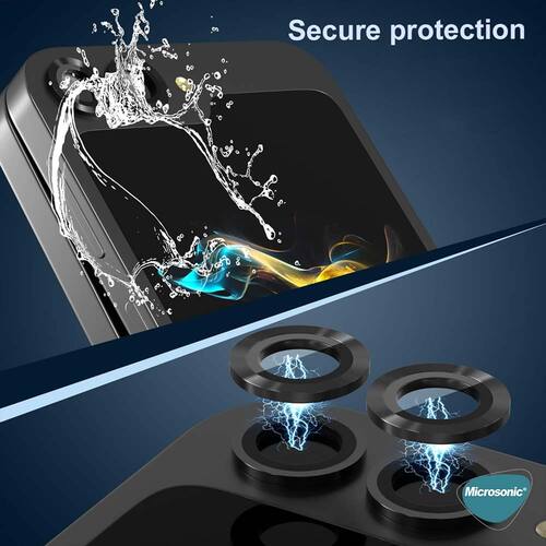 Microsonic Samsung Galaxy Z Flip 5 Tekli Kamera Lens Koruma Camı Sierra Mavisi