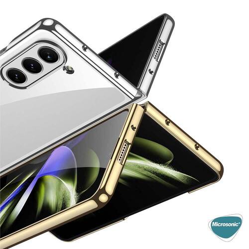 Microsonic Samsung Galaxy Z Fold 5 Kılıf Shell Platinum Gümüş