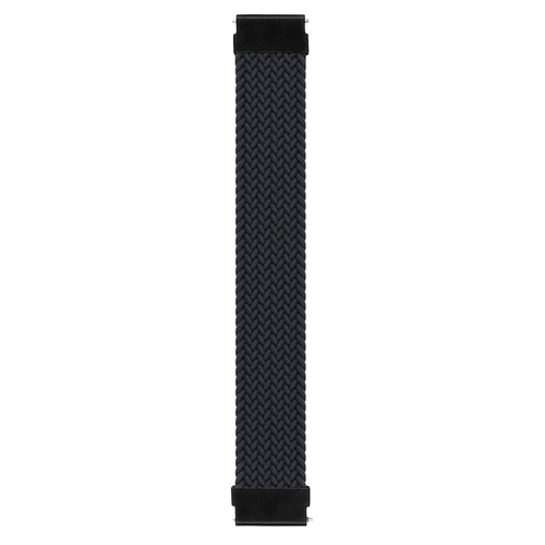 Microsonic Samsung Gear S3 Classic Kordon, (Small Size, 135mm) Braided Solo Loop Band Siyah