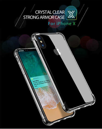 Microsonic Shock-Absorbing Kılıf Apple iPhone X Şeffaf