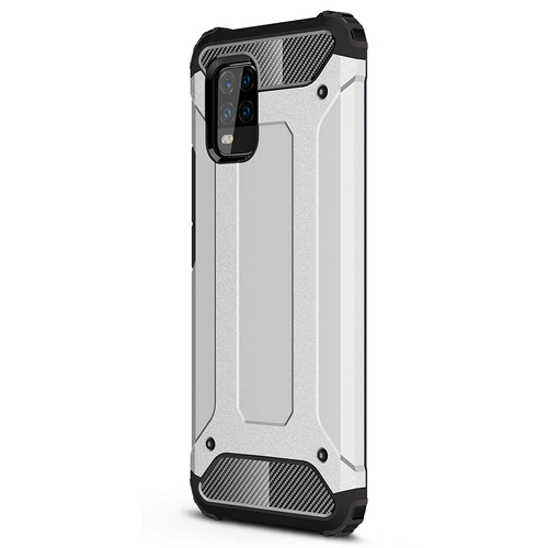 Microsonic Xiaomi Mi 10 Lite Zoom Kılıf Rugged Armor Gümüş