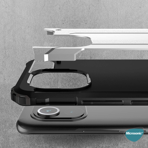 Microsonic Xiaomi Mi 11 Kılıf Rugged Armor Gümüş