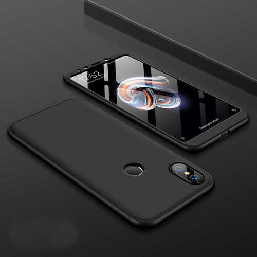 Microsonic Xiaomi Mi A2 (Mi 6X) Kılıf Double Dip 360 Protective Siyah