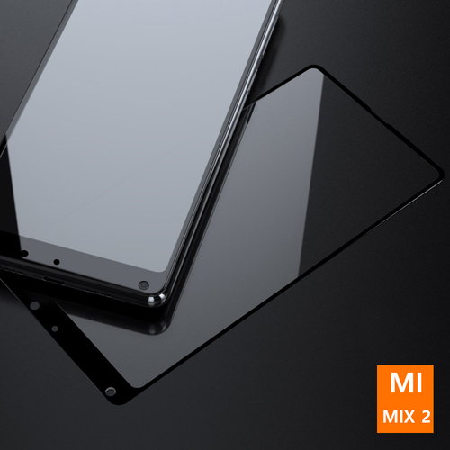 Microsonic Xiaomi Mi Mix 2 Tam Kaplayan Temperli Cam Ekran koruyucu Kırılmaz Film Siyah