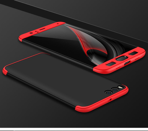 Microsonic Xiaomi Mi Note 3 Kılıf Double Dip 360 Protective Siyah Kırmızı