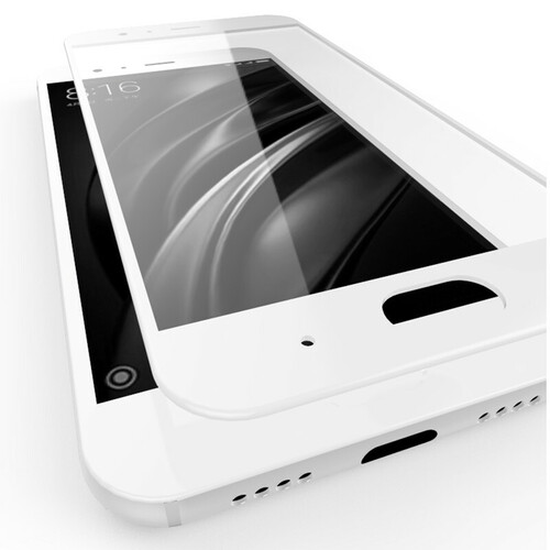 Microsonic Xiaomi Mi6 3D Kavisli Temperli Cam Ekran koruyucu Kırılmaz Film Beyaz