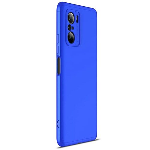 Microsonic Xiaomi Poco F3 Kılıf Double Dip 360 Protective Mavi