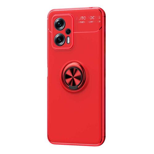 Microsonic Xiaomi Poco X4 GT Kılıf Kickstand Ring Holder Kırmızı
