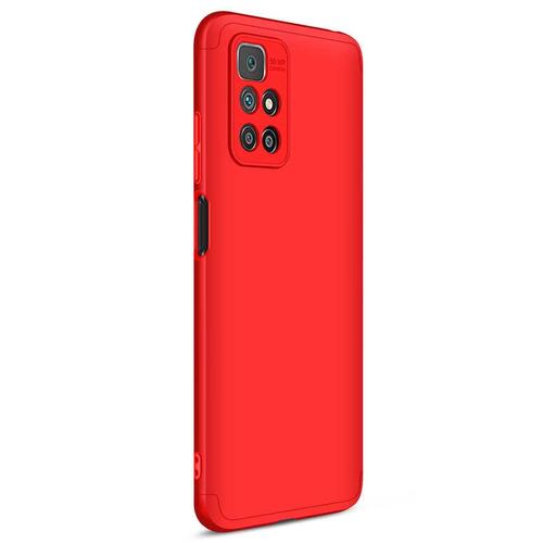 Microsonic Xiaomi Redmi 10 2022 Kılıf Double Dip 360 Protective Kırmızı