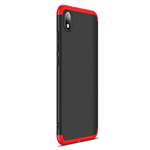 Microsonic Xiaomi Redmi 7A Kılıf Double Dip 360 Protective Siyah Kırmızı