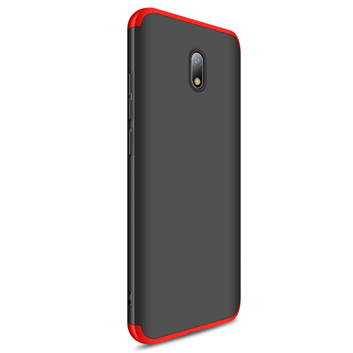Microsonic Xiaomi Redmi 8A Kılıf Double Dip 360 Protective Siyah Kırmızı