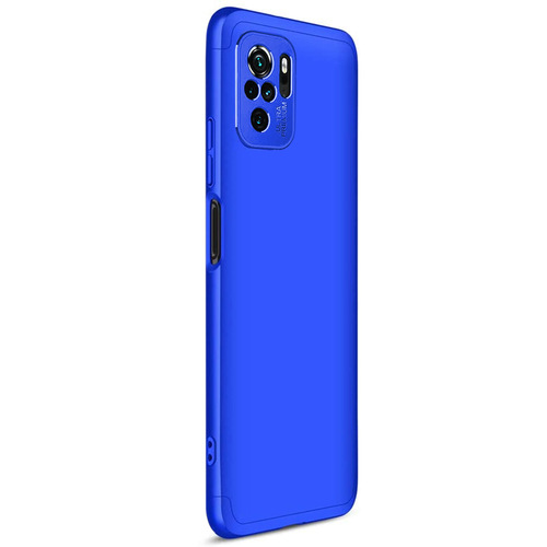 Microsonic Xiaomi Redmi Note 10S Kılıf Double Dip 360 Protective Mavi