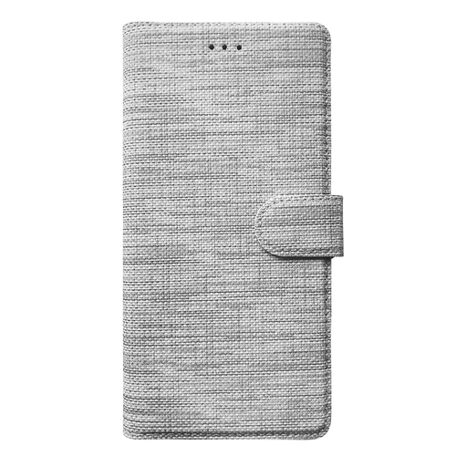 Microsonic Xiaomi Redmi Note 9 Kılıf Fabric Book Wallet Gri