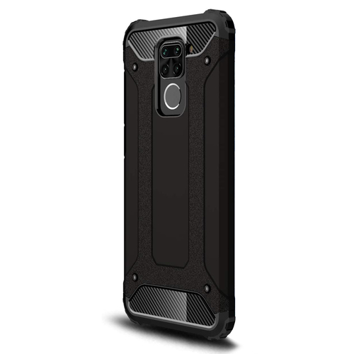 Microsonic Xiaomi Redmi Note 9 Kılıf Rugged Armor Siyah