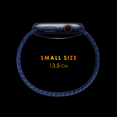 Microsonic Xiaomi Watch 2 Kordon, (Small Size, 135mm) Braided Solo Loop Band Lacivert