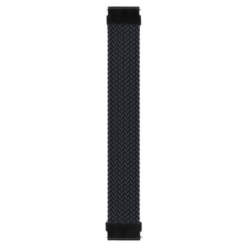 Microsonic Xiaomi Watch S3 Kordon, (Medium Size, 155mm) Braided Solo Loop Band Siyah